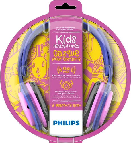 PHILIPS Kopfhörer für Kinder SHK2000 Over Ear Kids Headphones, Rosa / Blau - Bild 8 von 11