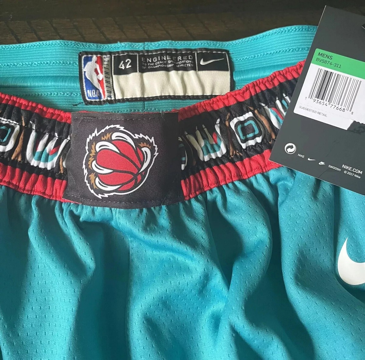 NBA Memphis‎ Grizzlies Nike Hardwood Classics Swingman Performance Shorts NWT M Nike Memphis Grizzlies Retro Shorts Shorts Nike Memphis  main image 3