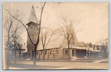 Evanston IL~Emmanuel Swedish ME Methodist Church~Fine Pastor~House Row~1913 RPPC