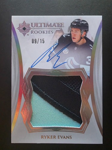 2023-24 Ultimate Hockey Ryker Evans Ultimate Rookie Patch Auto 9/15 #114 - 第 1/2 張圖片