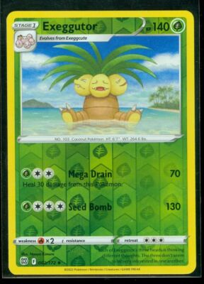 #ad #ad Pokemon Exeggutor 002 172 Reverse Holo Brilliant Stars NM M New $0.99