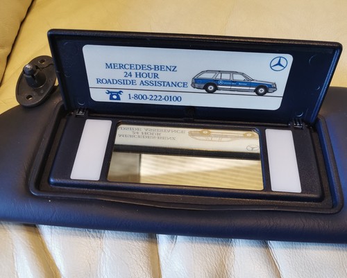 Mercedes Benz W126 81 - 91 Sun Visors L+R Navy Blue Genuine OEM Mint Condition - Picture 3 of 5