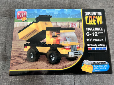 Block Tech Construction Crew Kipper LKW 108 Blöcke 6-12 Jahre kompatibel Lego