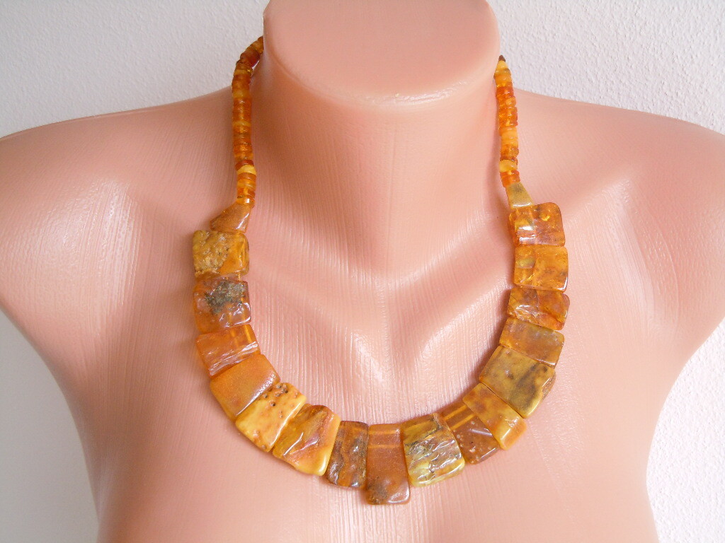 Butterscotch Honey Natural Amber Necklace G 15 X 12 Cm