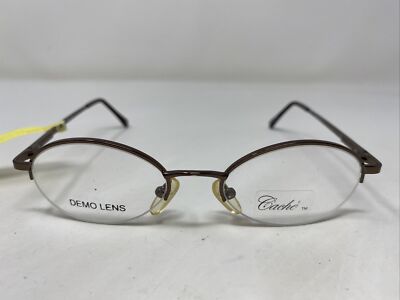 Cache HR-002 C20 48-18-135 Coffee Brown Metal Half Rim Eyeglasses Frame &355