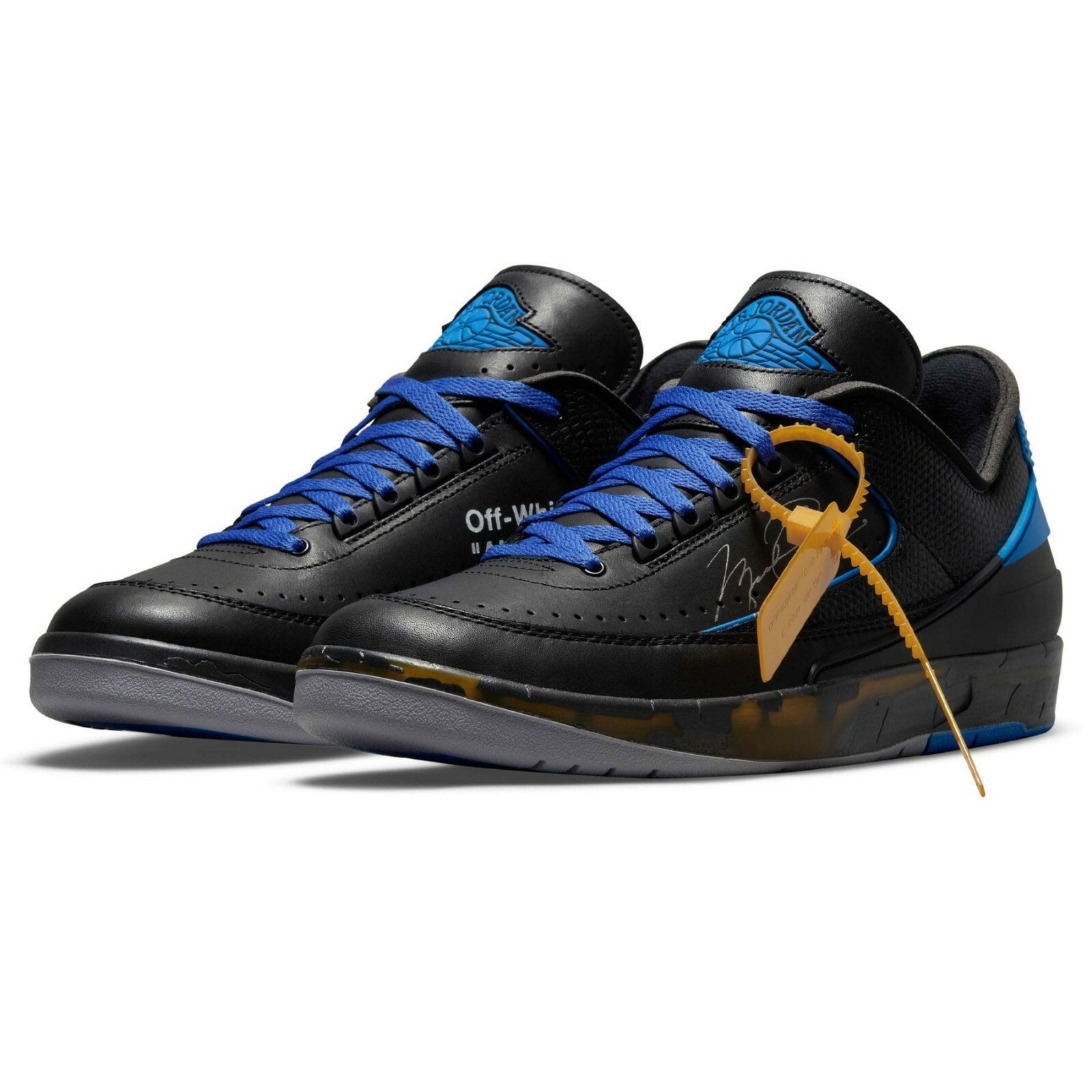 OFF WHITE X NIKE Nike x Off White Air Jordan 2 nero blu taglia UK 7 US8 EU41