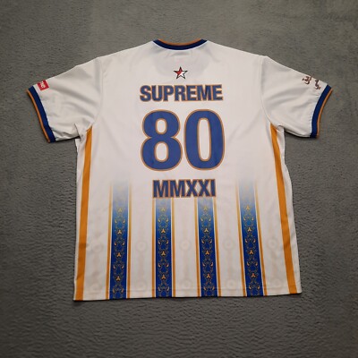 Supreme Arabic Logo Soccer Jersey Men Size XL White Blue