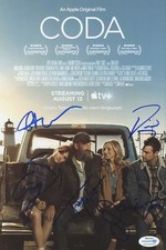 CODA Cast AUTOGRAPHS Signed 8x12 Photo - Emilia Jones, Troy Kotsur +4 ACOA