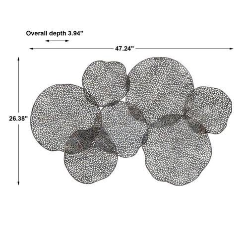 Uttermost Ripley Contemporary Iron Metal Leaf Wall Art in Rich Bronze - Picture 7 of 7