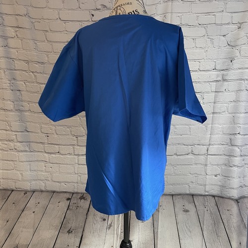 WonderWink Scrubs Blue V-Neck Unisex Top XL 2 Pockets 3 Mesh Compartments NWOT - Picture 4 of 13