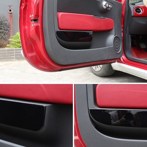 Glossy Black Interior Door Panel Trim Sticker For Fiat 500 Abarth 595 695 2010+ - Picture 19 of 22