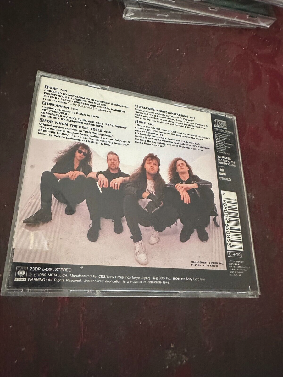 METALLICA- ONE - JAPAN MAXI- SINGLE - 1989- NEAR MINT- W/PIC