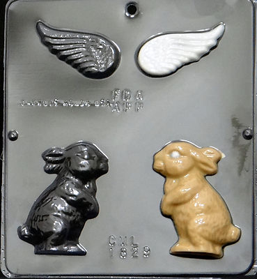 Angel Bunny Assembly Chocolate Candy Mold Easter  1829 NEW