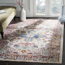 Safavieh Power Loomed Aria Collection Cream / Multi Area Rugs - ARA160C