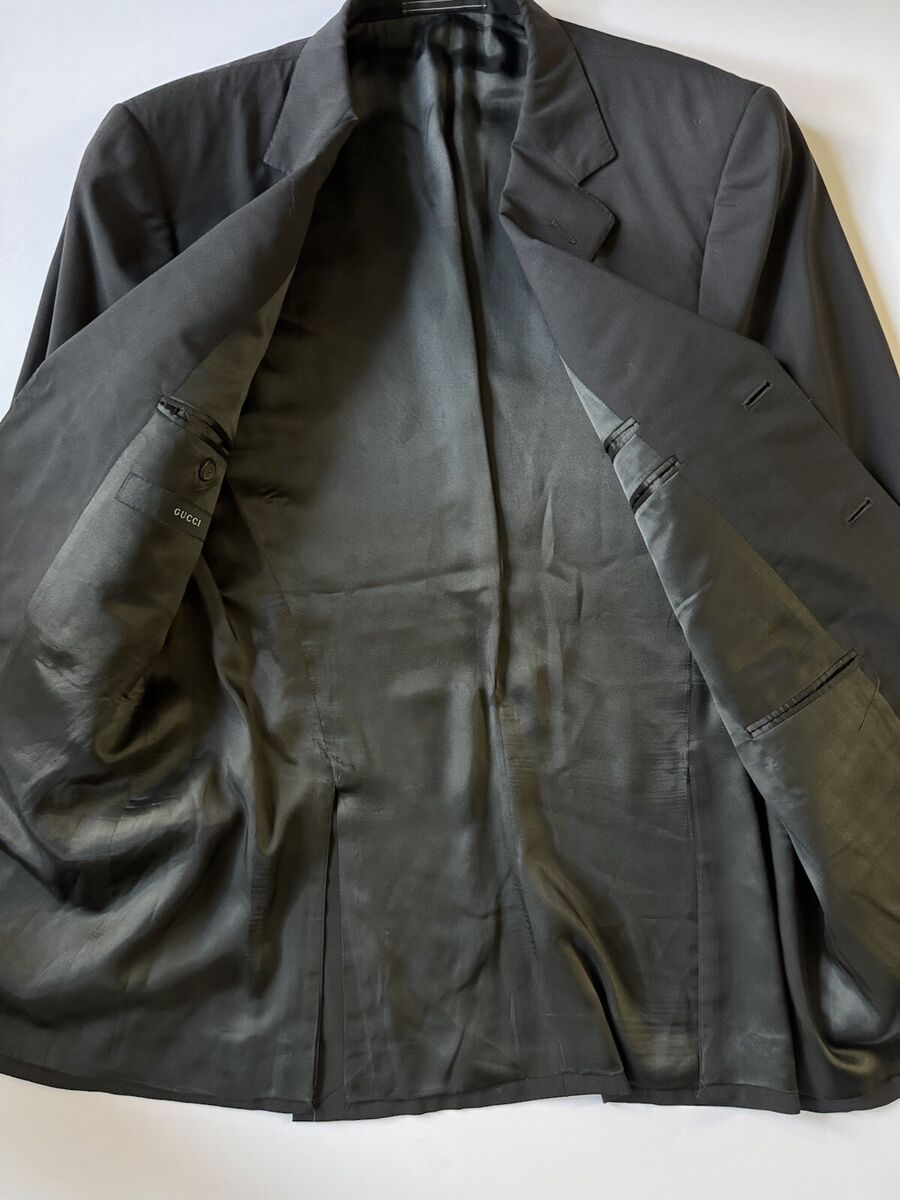 GUCCI by Tom Ford Black Wool 3 Button Blazer Jacket 52 EU GUCCI by Tom Ford Black Wool 3 Button Blazer Jacket 52 EU