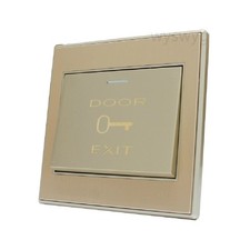 Wall Exit Push Release Button Gold Switch For Door Access Control