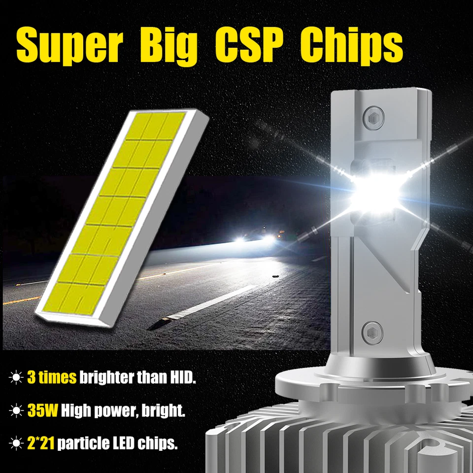 D1S D2S D3S XENON Headlight Bulbs OEM Upgrade Kit 20000Lm 6500K 70W Plug & Play - Image 3 of 4