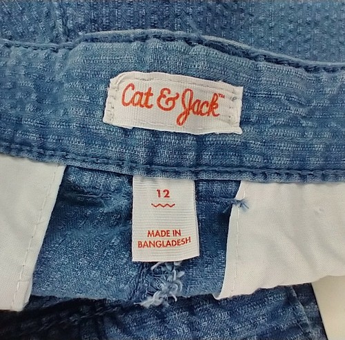 Cat & Jack Boys Size 12 Adjustable Waist Flat Front Chino Shorts - Picture 6 of 7