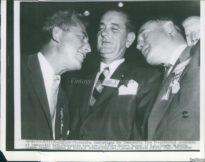 1956 Sen Majority Lead Lyndon Johnson Chicago Convention Politics Wirephoto 7x9