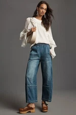 Anthropologie - The Izzie Relaxed Pull-On Barrel Jeans by Pilcro​ - Free Ship