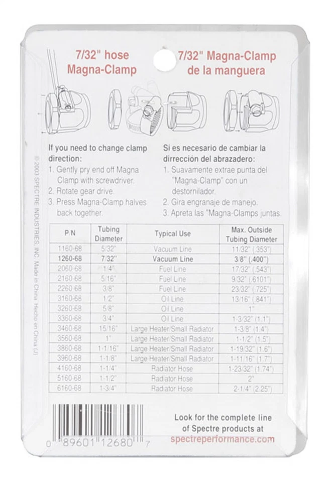 Encaixe de linha de vácuo Spectre 1268 cromado - Imagem 2 de 4
