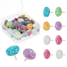 50 Diamond Dots with Crystals, Multicolor Decorative Dots