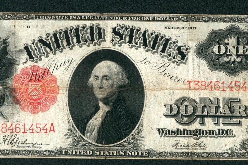 $1 1917 United States Note Legal Tender - Sawhorse ** PAPER CURRENCY