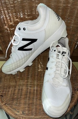 New Balance Baseball Cleats PL4040W5 Men s 16 2E White & Black Kinetic Rev Lite