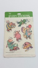 Vintage 1983 Hallmark Ambassador Fuzzy Flocked Character Stickers L3076