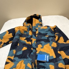 Columbia Boys Interchange 3-in-1 Hooded Camouflage Jacket Blue Yellow Black M