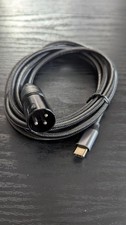 USB C to XLR Male Cable 6.6FT Nylon Braided Audio Adapter Stereo Output, New USA