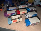 Vintage Hot Wheels Semi Truck Lot Mack Kenworth Peterbuilt Delivery Black Wall