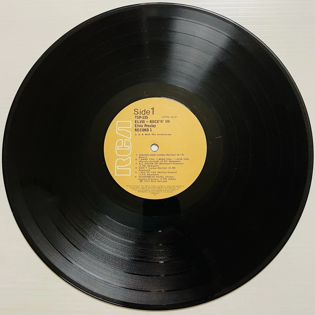 Elvis Presley Rock N On Vinyl Record 2x 12” 33 RPM TSP-135 RCA 1973