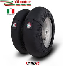 Termocoperte Moto Capit Suprema Spina Da Pista Per Pneumatici 120 + 200/55 Nero