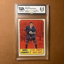 1967 TOPPS MARCEL PRONOVOST TORONTO #81 TGA 6.5 EXM + SHARP