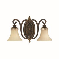 Beschauliche Wandlampe Anabell 1 Creme 2Xe27 Landhausleuchte Wohnzimmer Flur