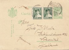 Romania: 1923: intero postale per Vohwinkel