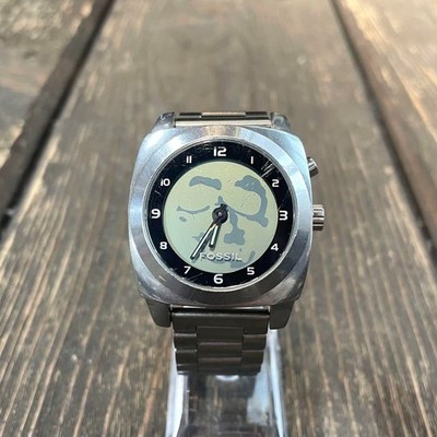 Fossil Big Tic Skull Camo JR-8764 90s Y2K Men's Quartz Analog