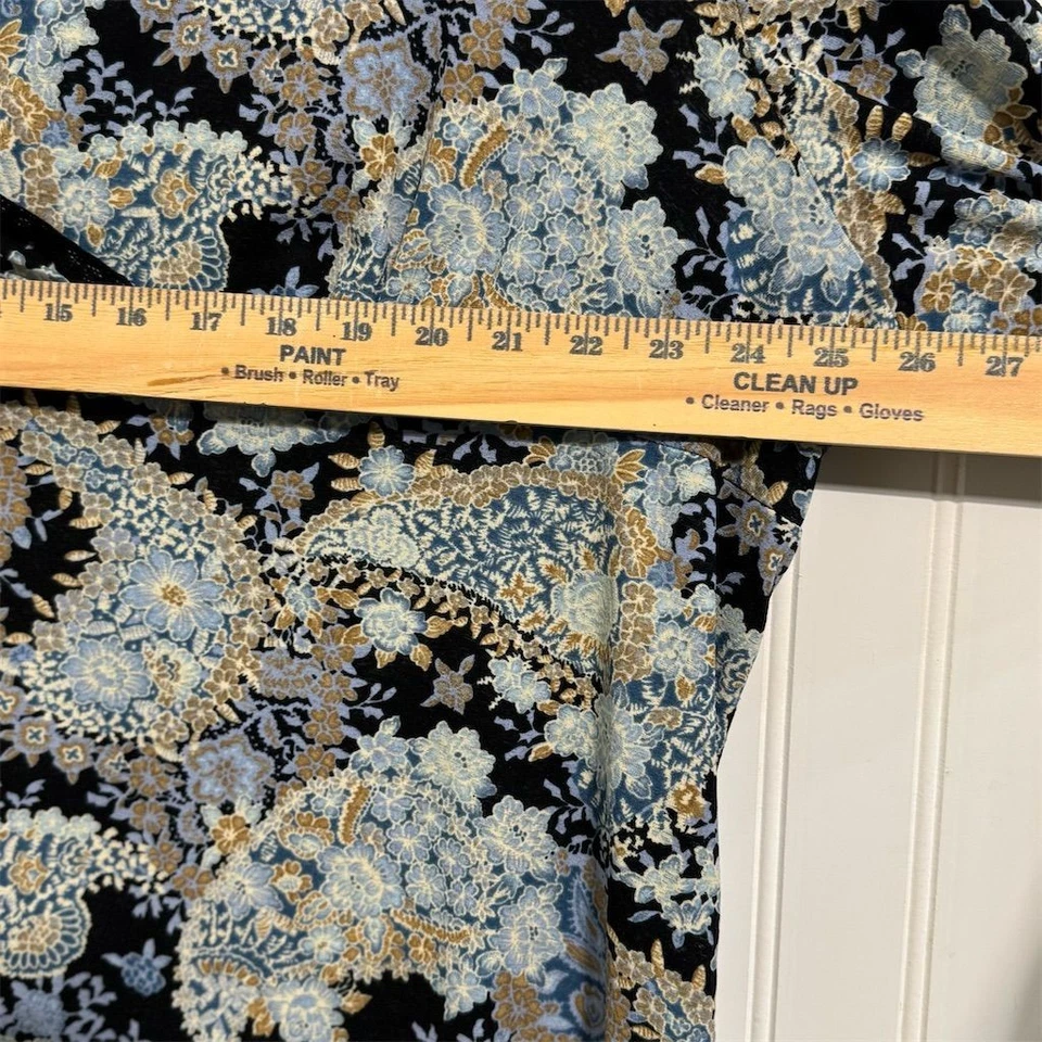 Jeans Vintage Y2K Venezia Talla Grande 22/24 Imitación Envoltura Floral Top Encaje Borde Boho Foto 4 de 4