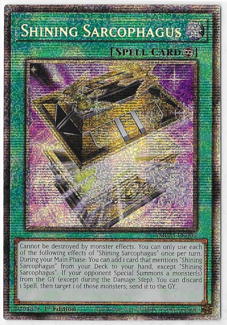 yugioh shining sarcophagus cards LEDE-EN051 - - Secret Rare Shining Sarcophagus of Destiny -