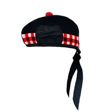 Men's Scottish Glengarry Kilt Hats Diced  Plain 100 Wool Piper 56-62 AAR