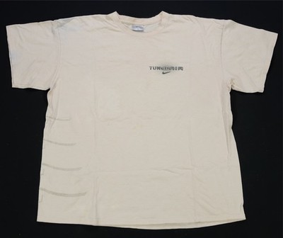 Rare Vintage NIKE Tuned Air Max Plus TN Shoe Promo Swoosh T Shirt 90s Beige 2XL