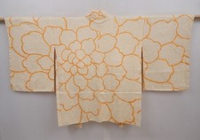 6121T01z670 Vintage Japanese Kimono Silk SHIBORI HAORI Big peony