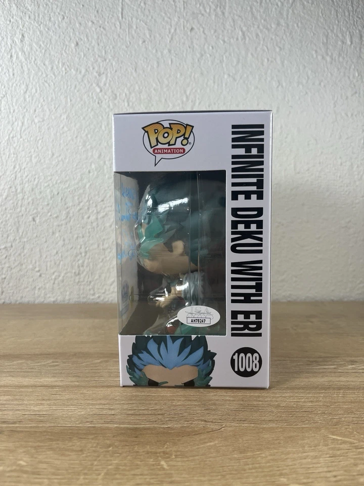 Infinite Deku w/ Eri Glow Funko Pop #1008 MHA Vaulted COA Signed Autograph MINT - Image 4 of 4