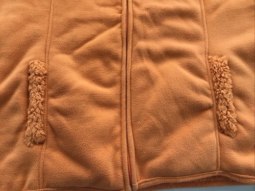 Jane Ashley Women's Casual Orange Fleece Sherpa Lined Full Zip Vest Sz 2XL - Picture 6 of 9