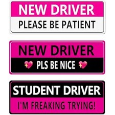 Funny Safety Warning New Driver Magnet Reusable Please Be Patient New Driver 9