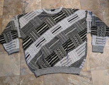 Vintage Tosani Canada Sweater Mens 3XL Crewneck Chunky Knit Hip Hop Y2K 90s