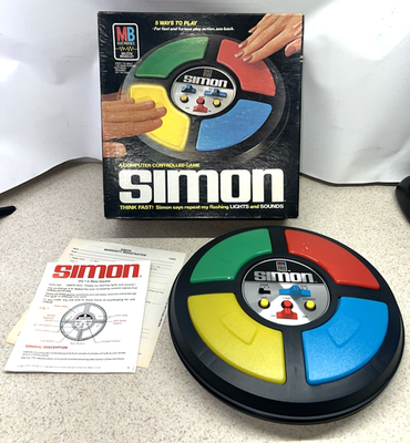 #ad Vtg Simon Game 1984 Complete In Box instructions Milton Bradley Electronics $29.99