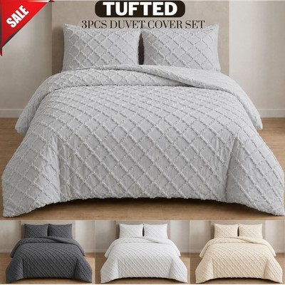 Luxus Bettdecke Quilt Cover 3PCS Bettwäsche Set Weiche Bettdecke Single Double King Size