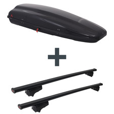 Dachbox G3 Arjes 480 + Dachträger G3 Clop für Alfa Romeo 156 Sportwagon Typ 932_